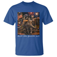 Funny Raccoon 4th of July T Shirt Chill The Fourth Out