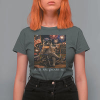 Funny Raccoon 4th of July T Shirt For Women Chill The Fourth Out