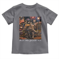 Funny Raccoon 4th of July Toddler T Shirt Chill The Fourth Out