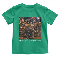 Funny Raccoon 4th of July Toddler T Shirt Chill The Fourth Out