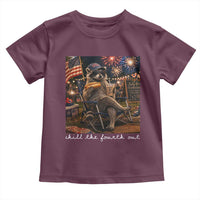 Funny Raccoon 4th of July Toddler T Shirt Chill The Fourth Out