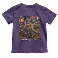 Funny Raccoon 4th of July Toddler T Shirt Chill The Fourth Out