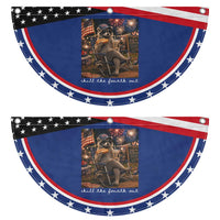 Funny Raccoon 4th of July Patriotic Fan Flag Chill The Fourth Out