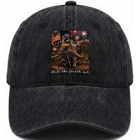 Funny Raccoon 4th of July Washed Cotton Baseball Cap Chill The Fourth Out