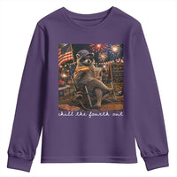 Funny Raccoon 4th of July Youth Sweatshirt Chill The Fourth Out