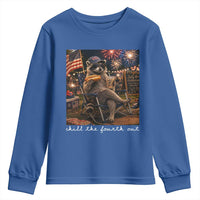 Funny Raccoon 4th of July Youth Sweatshirt Chill The Fourth Out