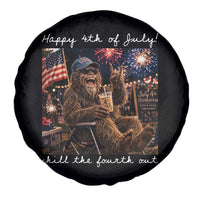 4th of July Bigfoot Spare Tire Cover Patriotic Sasquatch American Flag Party Festival