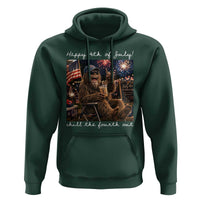 4th of July Bigfoot Hoodie Patriotic Sasquatch American Flag Party Festival