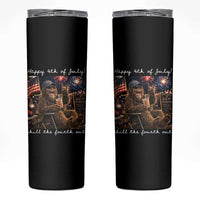 4th of July Bigfoot Skinny Tumbler Patriotic Sasquatch American Flag Party Festival