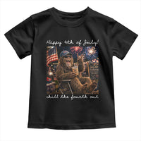 4th of July Bigfoot Toddler T Shirt Patriotic Sasquatch American Flag Party Festival