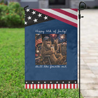 4th of July Bigfoot Patriotic Garden Flag Patriotic Sasquatch American Flag Party Festival