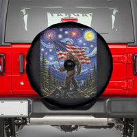 Bigfoot Patriotic 250 Years of Freedom Spare Tire Cover American USA Flag Stary Night