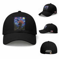 Bigfoot Patriotic 250 Years of Freedom Baseball Cap American USA Flag Stary Night