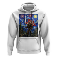 Bigfoot Patriotic 250 Years of Freedom Hoodie American USA Flag Stary Night