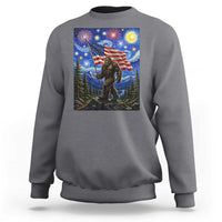 Bigfoot Patriotic 250 Years of Freedom Sweatshirt American USA Flag Stary Night