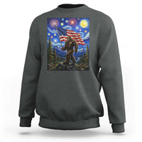 Bigfoot Patriotic 250 Years of Freedom Sweatshirt American USA Flag Stary Night