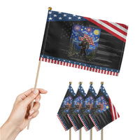 Bigfoot Patriotic 250 Years of Freedom Patriotic Handheld Flag American USA Flag Stary Night