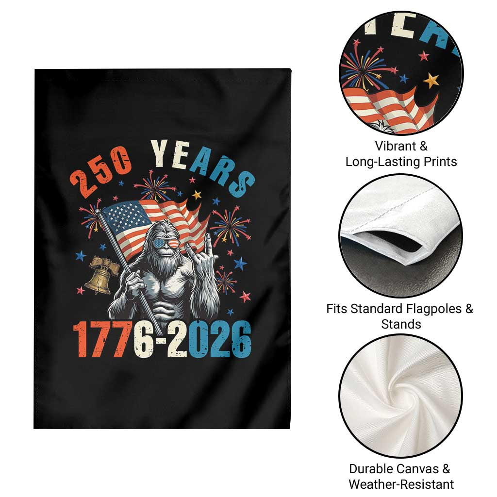 250th Anniversary USA Garden Flag Bigfoot American Flag Patriotic 4th of July