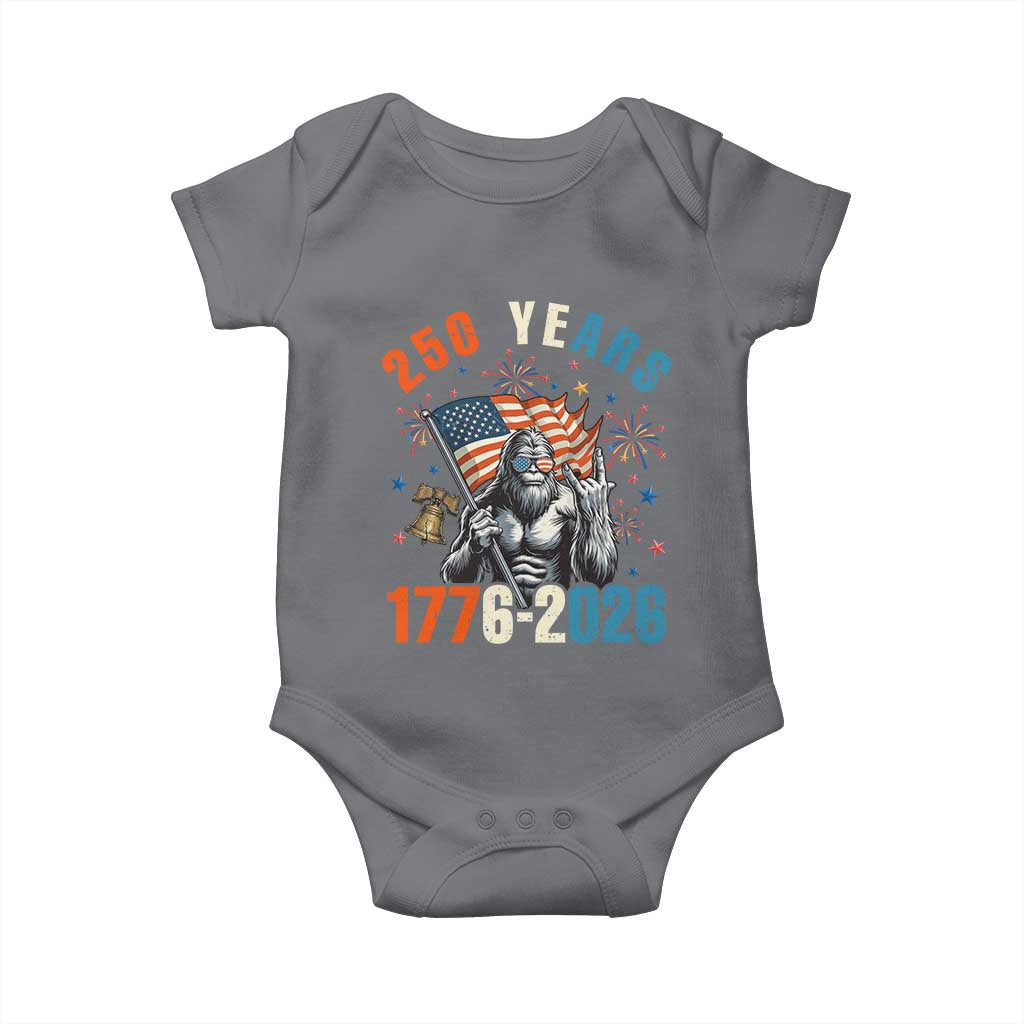 250th Anniversary USA Baby Onesie Bigfoot America Rock American Flag Patriotic 4th of July