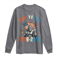 250th Anniversary USA Long Sleeve Shirt Bigfoot America Rock American Flag Patriotic 4th of July
