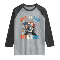 250th Anniversary USA Raglan Shirt Bigfoot American Flag Patriotic 4th of July