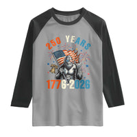 250th Anniversary USA Raglan Shirt Bigfoot American Flag Patriotic 4th of July