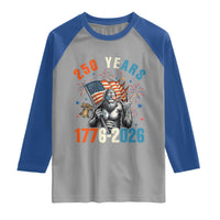 250th Anniversary USA Raglan Shirt Bigfoot American Flag Patriotic 4th of July