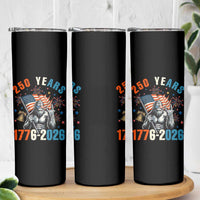250th Anniversary USA Skinny Tumbler Bigfoot American Flag Patriotic 4th of July