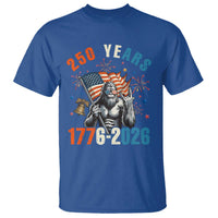 250th Anniversary USA T Shirt Bigfoot American Flag Patriotic 4th of July