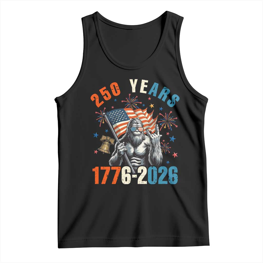 250th Anniversary USA Tank Top Bigfoot American Flag Patriotic 4th of July