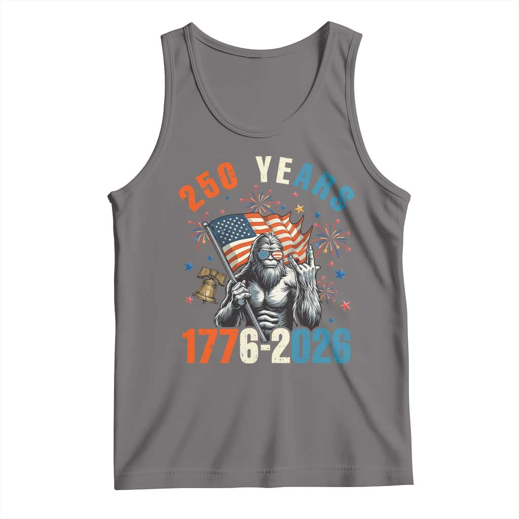 250th Anniversary USA Tank Top Bigfoot American Flag Patriotic 4th of July