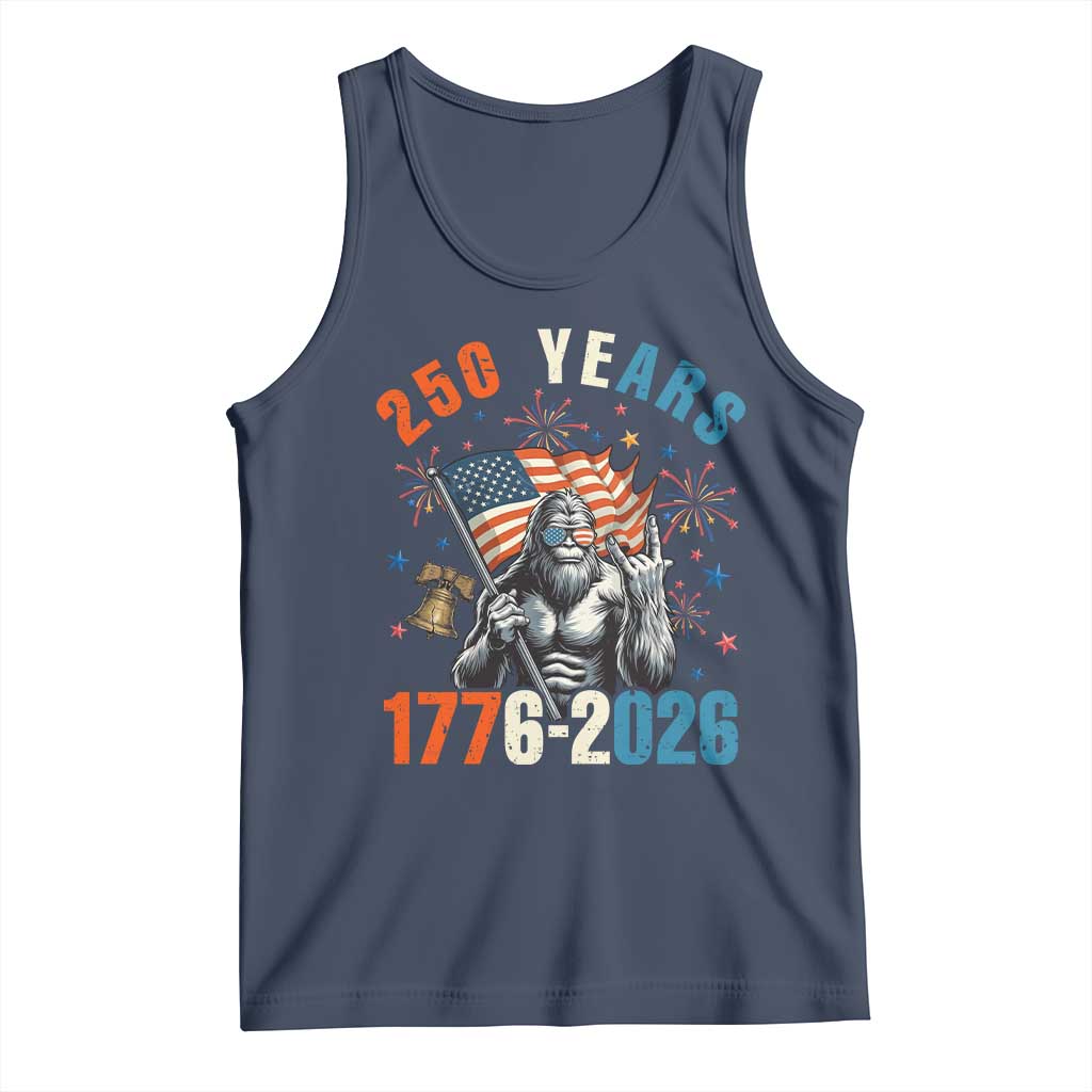 250th Anniversary USA Tank Top Bigfoot American Flag Patriotic 4th of July