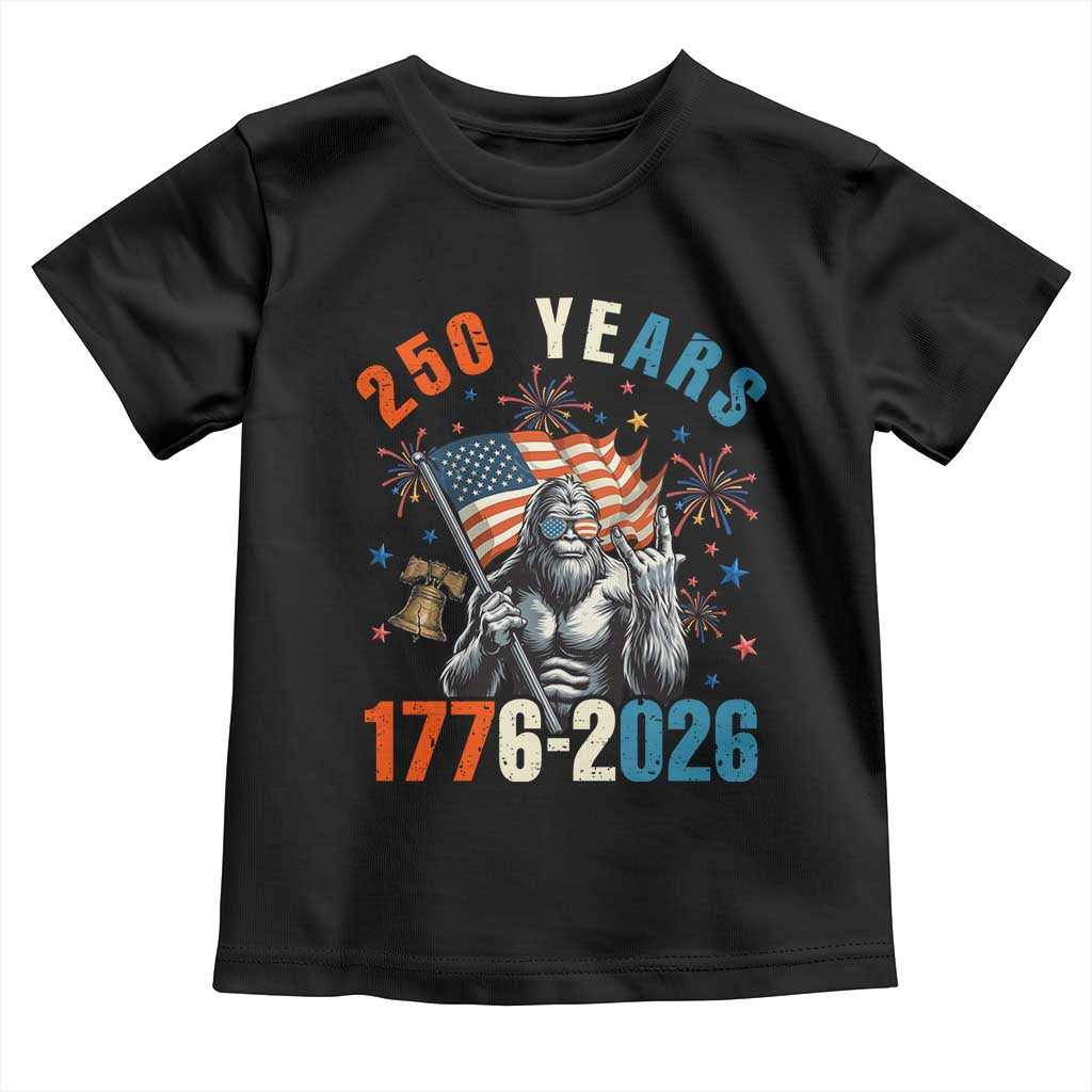 250th Anniversary USA Toddler T Shirt Bigfoot America Rock American Flag Patriotic 4th of July