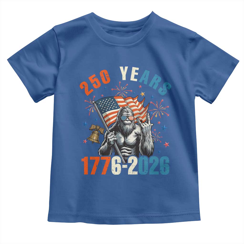 250th Anniversary USA Toddler T Shirt Bigfoot America Rock American Flag Patriotic 4th of July