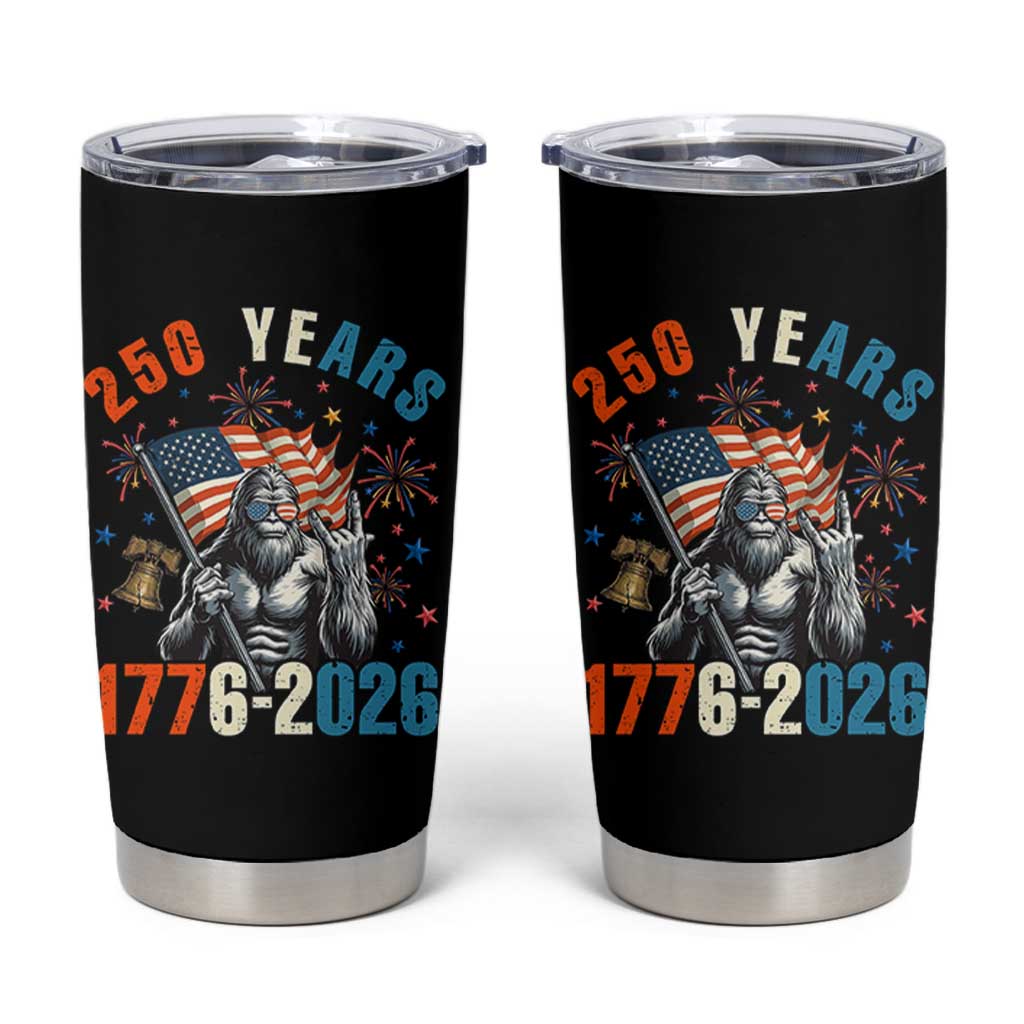 250th Anniversary USA Tumbler Cup Bigfoot American Flag Patriotic 4th of July