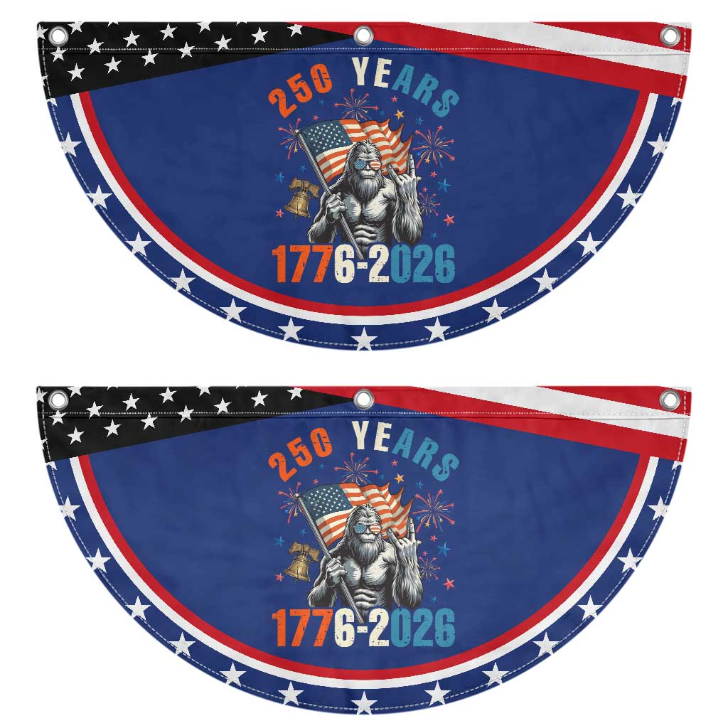 250th Anniversary USA Patriotic Fan Flag Funny Bigfoot American Flag 4th of July