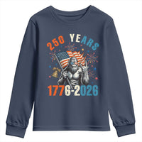 250th Anniversary USA Youth Sweatshirt Bigfoot America Rock American Flag Patriotic 4th of July