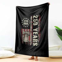 250th Anniversary USA Throw Blanket Patriotic Liberty Bell 1776 2026 American Flag