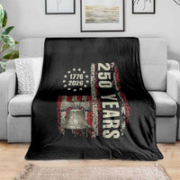 250th Anniversary USA Throw Blanket Patriotic Liberty Bell 1776 2026 American Flag
