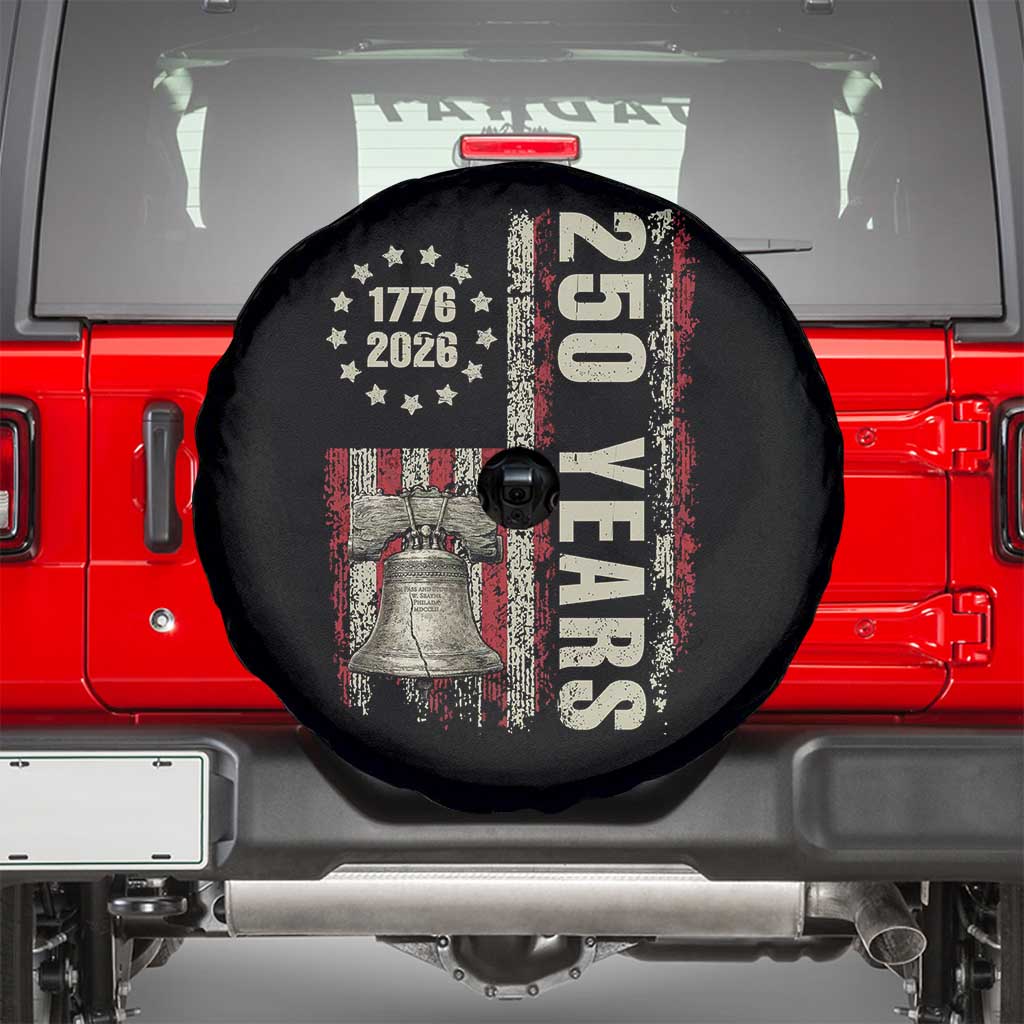 250th Anniversary USA Spare Tire Cover Patriotic Liberty Bell 1776 2026 American Flag