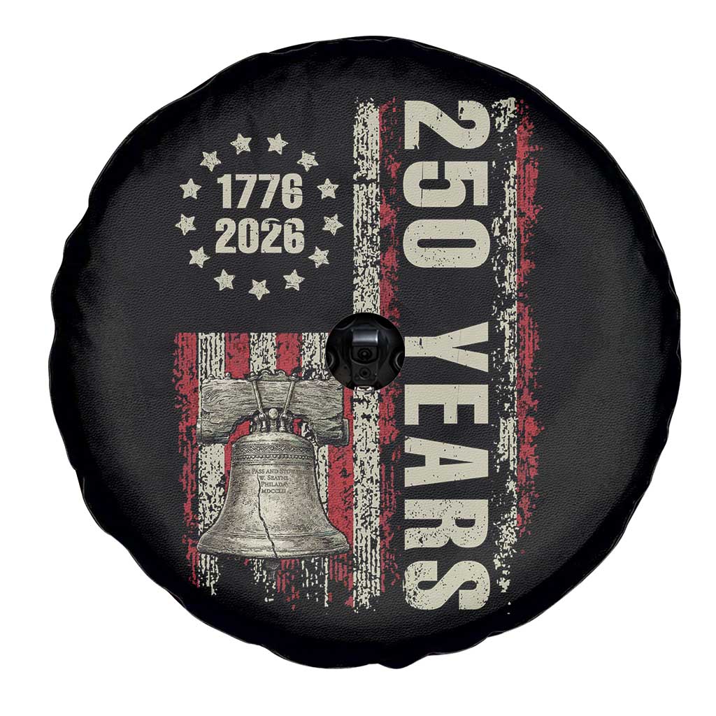250th Anniversary USA Spare Tire Cover Patriotic Liberty Bell 1776 2026 American Flag