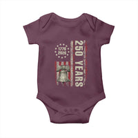 250th Anniversary USA Baby Onesie Patriotic Liberty Bell 1776 2026 American Flag