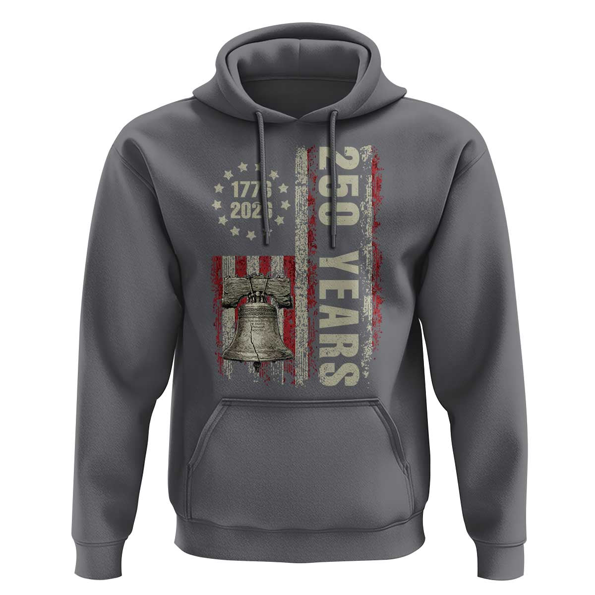 250th Anniversary USA Hoodie Patriotic Liberty Bell 1776 2026 American Flag