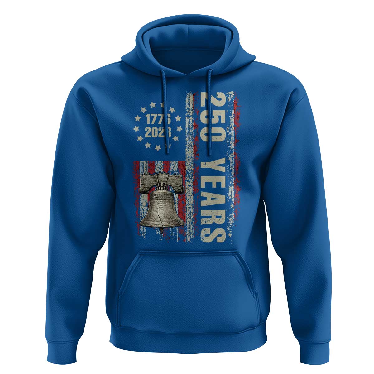 250th Anniversary USA Hoodie Patriotic Liberty Bell 1776 2026 American Flag
