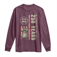 250th Anniversary USA Long Sleeve Shirt Patriotic Liberty Bell 1776 2026 American Flag