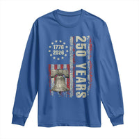 250th Anniversary USA Long Sleeve Shirt Patriotic Liberty Bell 1776 2026 American Flag