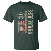 250th Anniversary USA T Shirt Patriotic Liberty Bell 1776 2026 American Flag