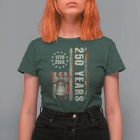 250th Anniversary USA T Shirt For Women Patriotic Liberty Bell 1776 2026 American Flag