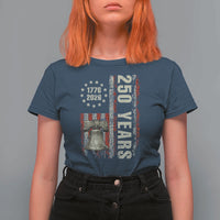 250th Anniversary USA T Shirt For Women Patriotic Liberty Bell 1776 2026 American Flag