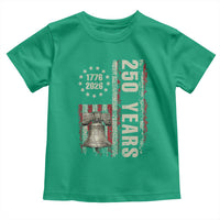 250th Anniversary USA Toddler T Shirt Patriotic Liberty Bell 1776 2026 American Flag